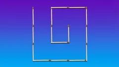 Vaikea aivopähkinä: mitkä tulitikut pitää siirtää, jotta saadaan kaksi neliötä?